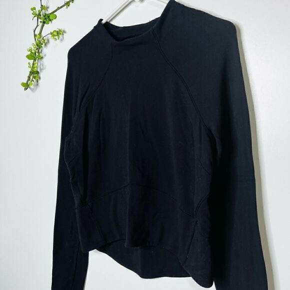 Lululemon Hill & Valley Black Mock Neck Long Sleeve  Pullover - Picture 6 of 14